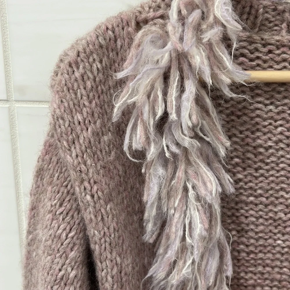 Thierra Nuestra Collection | Lavender Wool Blend Penny Lane Sweater - Size Small